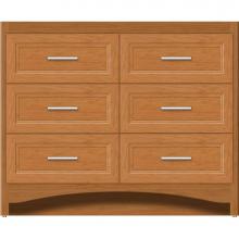Strasser Woodenwork 45-973 - 42 X 21 X 34.5 Ravenna Town Vanity Ogee Miter Nat Cherry 6 Drw