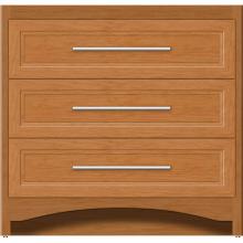 Strasser Woodenwork 45-592 - 36 X 18 X 34.5 Ravenna Town Vanity Ogee Miter Nat Cherry 3 Drw