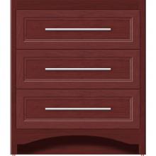 Strasser Woodenwork 45-431 - 30 X 21 X 34.5 Ravenna Town Vanity Ogee Miter Dk Cherry 3 Drw