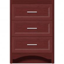 Strasser Woodenwork 45-077 - 24 X 21 X 34.5 Ravenna Town Vanity Ogee Miter Dk Cherry 3 Drw
