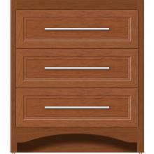 Strasser Woodenwork 45-315 - 30 X 18 X 34.5 Ravenna Town Vanity Ogee Miter Cinn Cherry 3 Drw