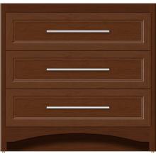 Strasser Woodenwork 45-712 - 36 X 21 X 34.5 Ravenna Town Vanity Ogee Miter Pecan Cherry 3 Drw