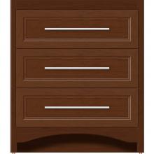 Strasser Woodenwork 45-313 - 30 X 18 X 34.5 Ravenna Town Vanity Ogee Miter Pecan Cherry 3 Drw