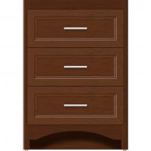 Strasser Woodenwork 45-074 - 24 X 21 X 34.5 Ravenna Town Vanity Ogee Miter Pecan Cherry 3 Drw