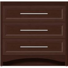 Strasser Woodenwork 45-595 - 36 X 18 X 34.5 Ravenna Town Vanity Ogee Miter Choc Cherry 3 Drw