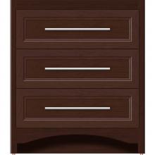 Strasser Woodenwork 45-323 - 30 X 18 X 34.5 Ravenna Town Vanity Ogee Miter Choc Cherry 3 Drw