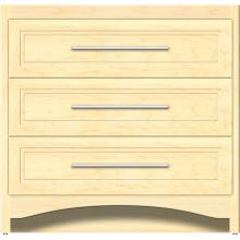 Strasser Woodenwork 45-720 - 36 X 21 X 34.5 Ravenna Town Vanity Ogee Miter Nat Maple 3 Drw