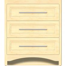 Strasser Woodenwork 45-436 - 30 X 21 X 34.5 Ravenna Town Vanity Ogee Miter Nat Maple 3 Drw