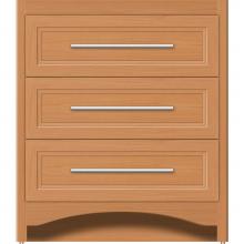 Strasser Woodenwork 45-437 - 30 X 21 X 34.5 Ravenna Town Vanity Ogee Miter Nat Oak 3 Drw