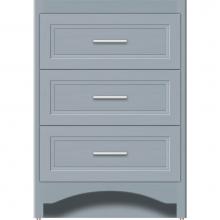 Strasser Woodenwork 45-090 - 24 X 21 X 34.5 Ravenna Town Vanity Ogee Miter Silver Oak 3 Drw