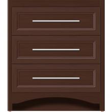 Strasser Woodenwork 45-314 - 30 X 18 X 34.5 Ravenna Town Vanity Ogee Miter Choc Oak 3 Drw