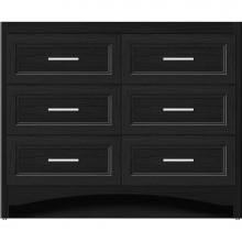 Strasser Woodenwork 45-972 - 42 X 21 X 34.5 Ravenna Town Vanity Ogee Miter Midnight Oak 6 Drw