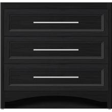 Strasser Woodenwork 45-718 - 36 X 21 X 34.5 Ravenna Town Vanity Ogee Miter Midnight Oak 3 Drw