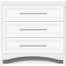 Strasser Woodenwork 45-727 - 36 X 21 X 34.5 Ravenna Town Vanity Ogee Miter Sat White 3 Drw