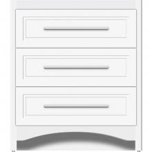 Strasser Woodenwork 45-443 - 30 X 21 X 34.5 Ravenna Town Vanity Ogee Miter Sat White 3 Drw