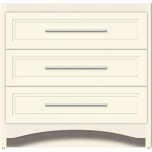 Strasser Woodenwork 45-724 - 36 X 21 X 34.5 Ravenna Town Vanity Ogee Miter Sat Biscuit 3 Drw