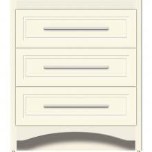 Strasser Woodenwork 45-325 - 30 X 18 X 34.5 Ravenna Town Vanity Ogee Miter Sat Biscuit 3 Drw