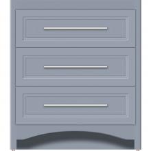 Strasser Woodenwork 45-442 - 30 X 21 X 34.5 Ravenna Town Vanity Ogee Miter Sat Silver 3 Drw