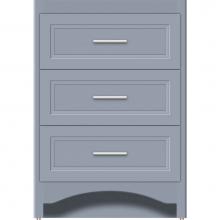 Strasser Woodenwork 44-939 - 24 X 18 X 34.5 Ravenna Town Vanity Ogee Miter Sat Silver 3 Drw