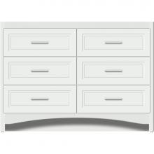 Strasser Woodenwork 46-197 - 48 X 21 X 34.5 Ravenna Town Vanity Ogee Miter Powder Grey 6 Drw
