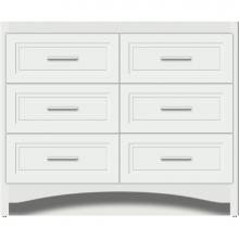 Strasser Woodenwork 45-832 - 42 X 18 X 34.5 Ravenna Town Vanity Ogee Miter Powder Grey 6 Drw