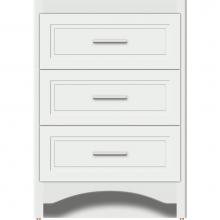 Strasser Woodenwork 44-936 - 24 X 18 X 34.5 Ravenna Town Vanity Ogee Miter Powder Grey 3 Drw