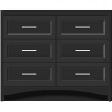 Strasser Woodenwork 45-981 - 42 X 21 X 34.5 Ravenna Town Vanity Ogee Miter Sat Black 6 Drw