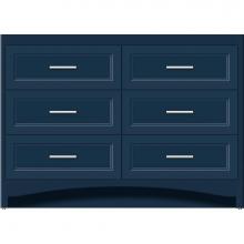 Strasser Woodenwork 46-082 - 48 X 18 X 34.5 Ravenna Town Vanity Ogee Miter Lapis Night 6 Drw