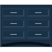 Strasser Woodenwork 45-826 - 42 X 18 X 34.5 Ravenna Town Vanity Ogee Miter Lapis Night 6 Drw