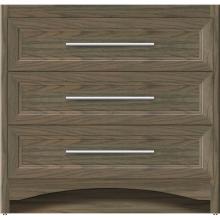 Strasser Woodenwork 45-716 - 36 X 21 X 34.5 Ravenna Town Vanity Ogee Miter Dusky Oak 3 Drw