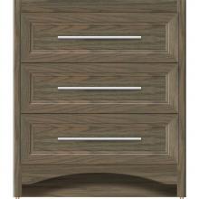 Strasser Woodenwork 45-432 - 30 X 21 X 34.5 Ravenna Town Vanity Ogee Miter Dusky Oak 3 Drw