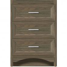Strasser Woodenwork 45-078 - 24 X 21 X 34.5 Ravenna Town Vanity Ogee Miter Dusky Oak 3 Drw