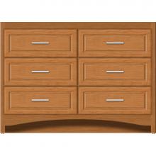 Strasser Woodenwork 46-244 - 48 X 21 X 34.5 Ravenna Town Vanity Ultra Nat Cherry 6 Drw