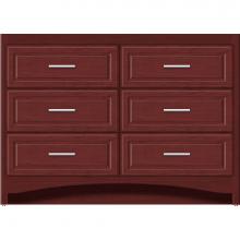 Strasser Woodenwork 46-131 - 48 X 18 X 34.5 Ravenna Town Vanity Ultra Dk Cherry 6 Drw
