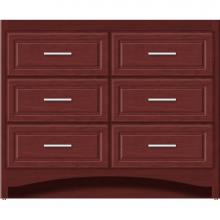 Strasser Woodenwork 46-022 - 42 X 21 X 34.5 Ravenna Town Vanity Ultra Dk Cherry 6 Drw