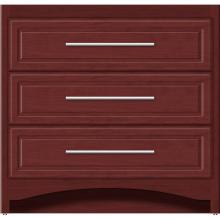 Strasser Woodenwork 45-766 - 36 X 21 X 34.5 Ravenna Town Vanity Ultra Dk Cherry 3 Drw