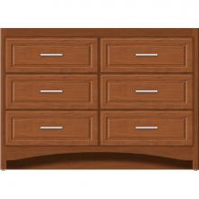 Strasser Woodenwork 46-130 - 48 X 18 X 34.5 Ravenna Town Vanity Ultra Cinn Cherry 6 Drw
