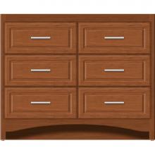 Strasser Woodenwork 45-874 - 42 X 18 X 34.5 Ravenna Town Vanity Ultra Cinn Cherry 6 Drw