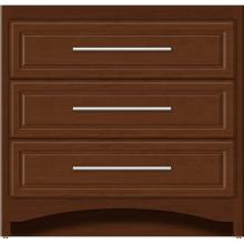 Strasser Woodenwork 45-654 - 36 X 18 X 34.5 Ravenna Town Vanity Ultra Pecan Cherry 3 Drw