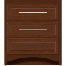 Strasser Woodenwork 45-370 - 30 X 18 X 34.5 Ravenna Town Vanity Ultra Pecan Cherry 3 Drw