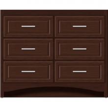 Strasser Woodenwork 46-029 - 42 X 21 X 34.5 Ravenna Town Vanity Ultra Choc Cherry 6 Drw