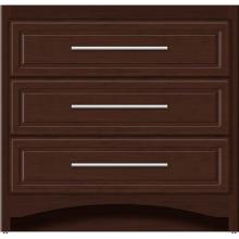 Strasser Woodenwork 45-773 - 36 X 21 X 34.5 Ravenna Town Vanity Ultra Choc Cherry 3 Drw