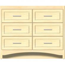 Strasser Woodenwork 45-880 - 42 X 18 X 34.5 Ravenna Town Vanity Ultra Nat Maple 6 Drw