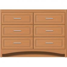 Strasser Woodenwork 46-246 - 48 X 21 X 34.5 Ravenna Town Vanity Ultra Nat Oak 6 Drw