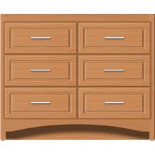 Strasser Woodenwork 46-028 - 42 X 21 X 34.5 Ravenna Town Vanity Ultra Nat Oak 6 Drw