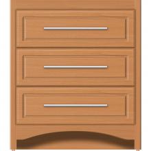 Strasser Woodenwork 45-536 - 30 X 21 X 34.5 Ravenna Town Vanity Ultra Nat Oak 3 Drw
