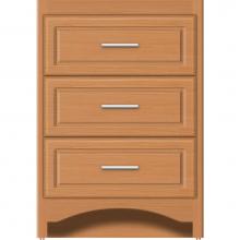 Strasser Woodenwork 45-258 - 24 X 21 X 34.5 Ravenna Town Vanity Ultra Nat Oak 3 Drw