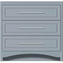 Strasser Woodenwork 45-779 - 36 X 21 X 34.5 Ravenna Town Vanity Ultra Silver Oak 3 Drw