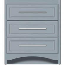 Strasser Woodenwork 45-386 - 30 X 18 X 34.5 Ravenna Town Vanity Ultra Silver Oak 3 Drw