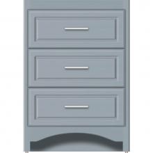 Strasser Woodenwork 45-268 - 24 X 21 X 34.5 Ravenna Town Vanity Ultra Silver Oak 3 Drw